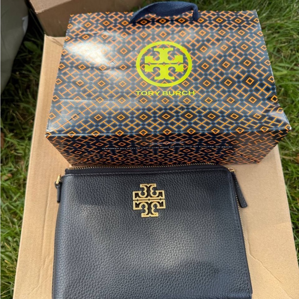 Tory Burch Black Belt Bag with Gold Logo